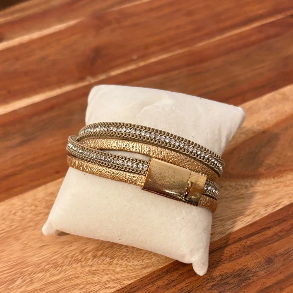 Gold and Silver Wrap‎ Bracelet